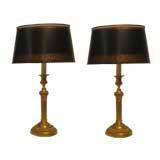 Pair of French Candlestick Lamps