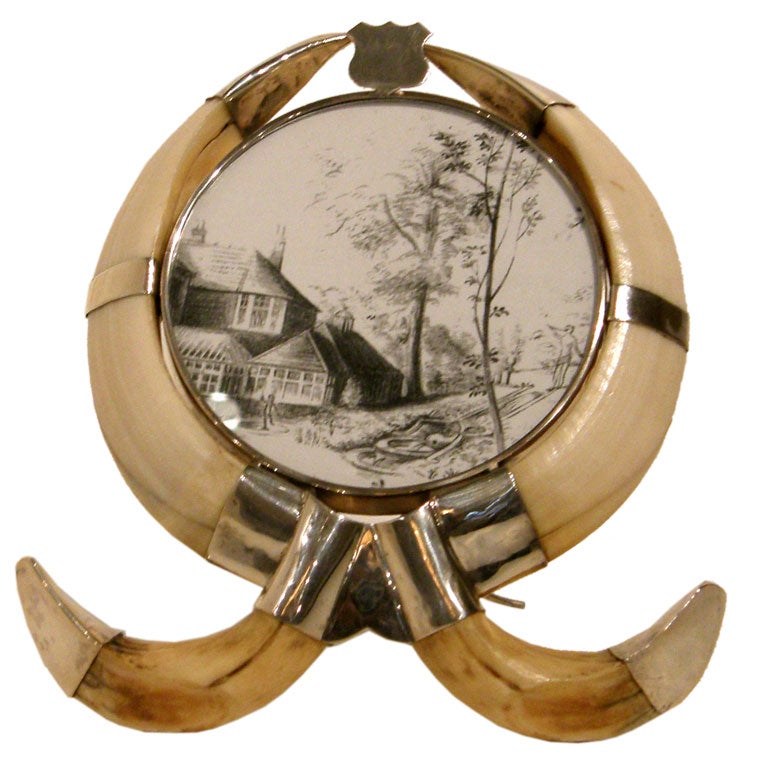 Antique Boars Tusk Frame For Sale