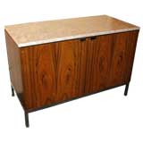 Two Door Florence Knoll Credenza with Marble Top