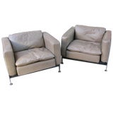 Stendig Leather and Chrome Chairs/ PAIR