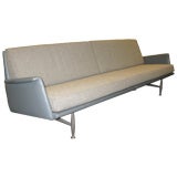 Donald Deskey for Charak 1958 Leather and Fabric Sofa