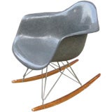 Vintage Charles Eames molded plastic  armed Rocking chair