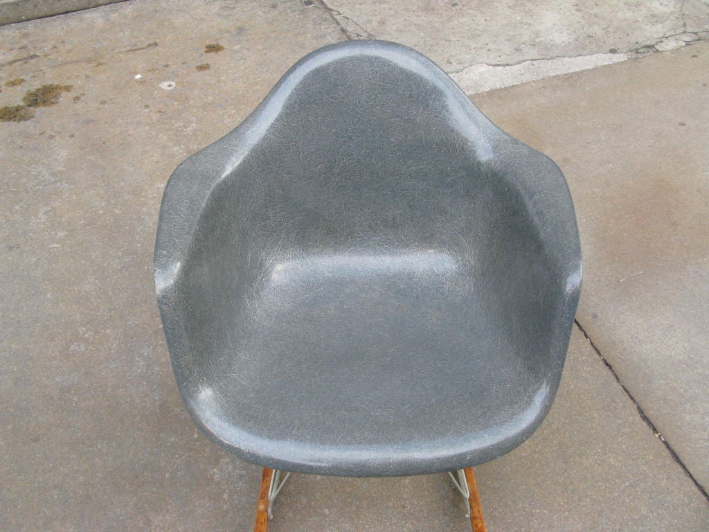Charles Eames molded plastic  armed Rocking chair