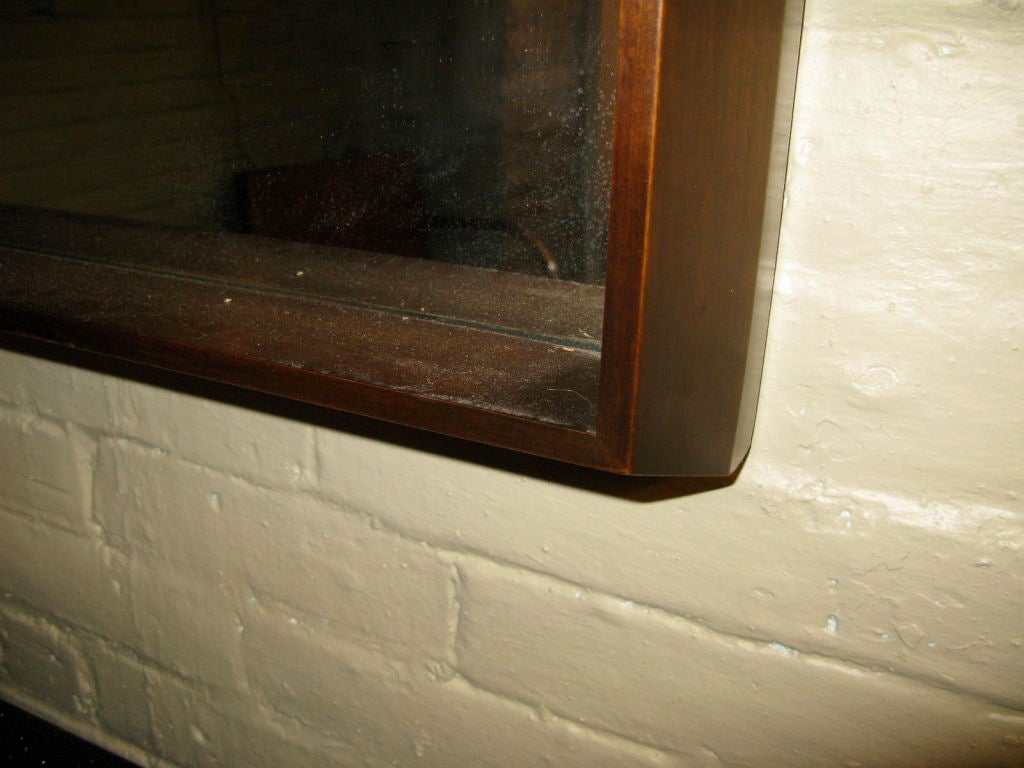 large deep set framed mirror which can hang horizontally or vertically