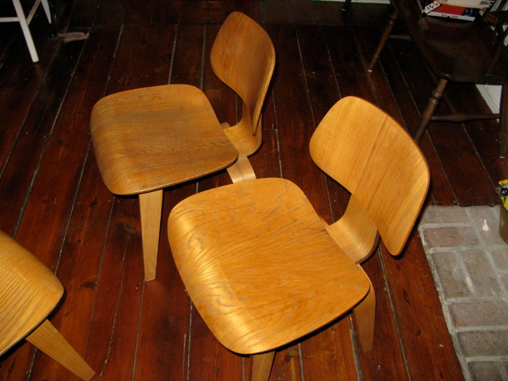 Set of four DCW by Charles Eames for Herman Miller 3