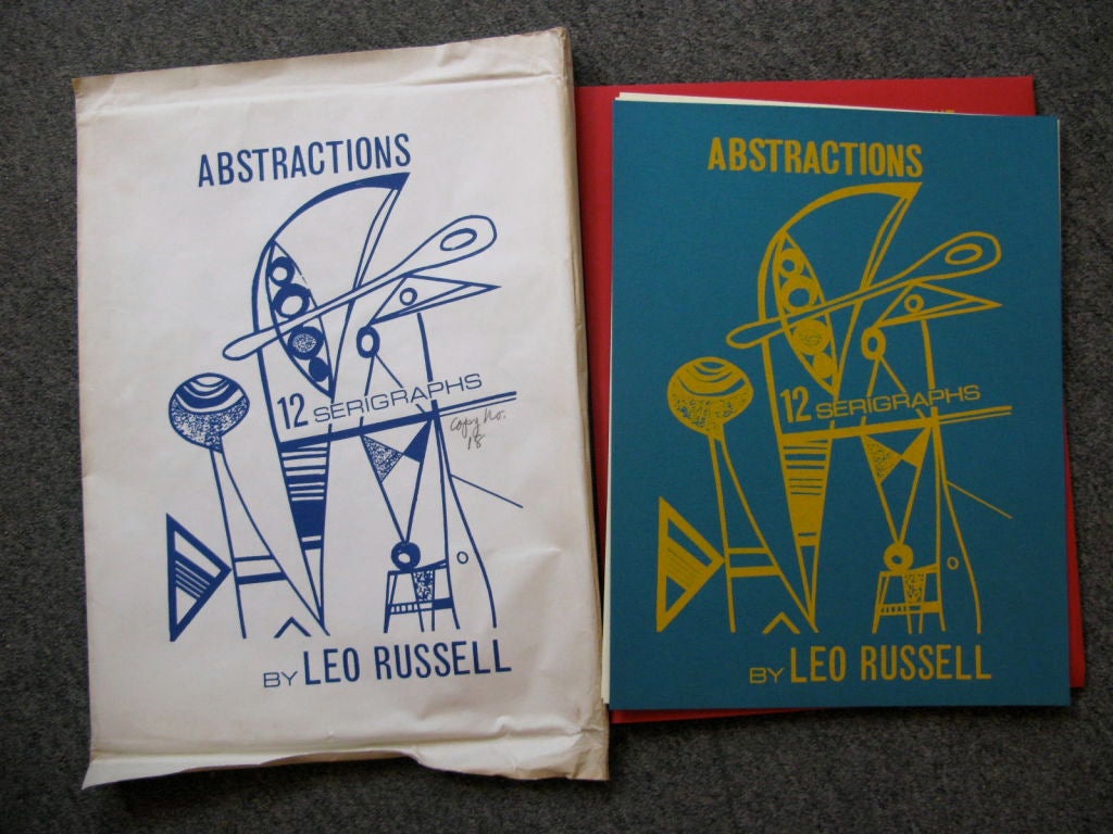 Paper Portfolio of Leo Russell Abstractions, 1970s For Sale