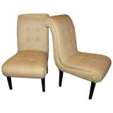 Pair of 1940's Slipper Chairs
