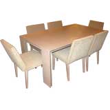 California Modern Table and 6 chairs/ 2 leaves