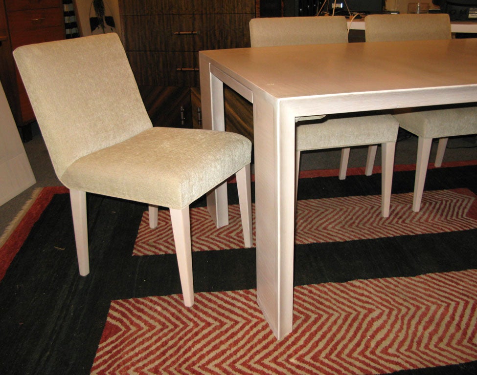 California Modern Table and 6 chairs/ 2 leaves