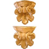 A Voluptuous Pair of Plaster 1940’s Coquille Brackets