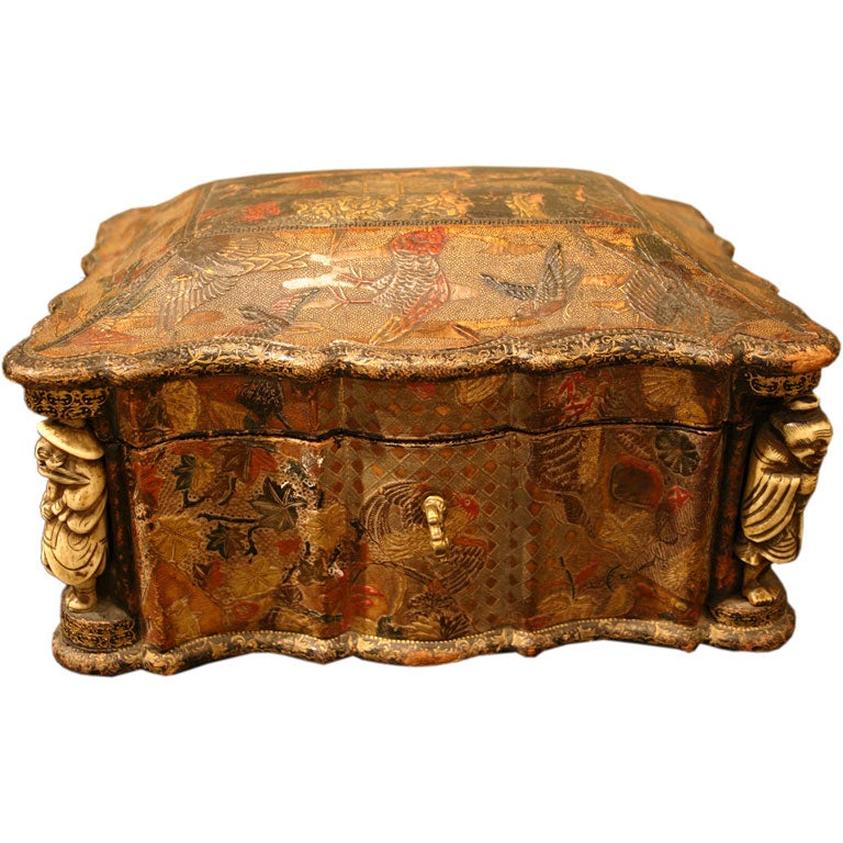 An Enchanting French Leather Box in the Japanese Style