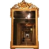 A Grand Scale Louis XVI Carved Gilt Wood Mirror