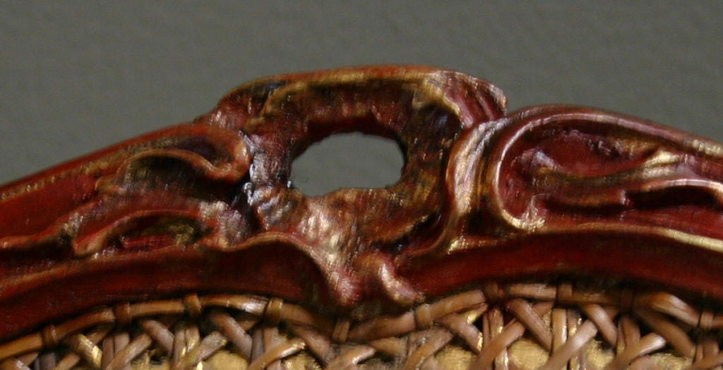 A Charming Louis XV Red Painted Side Chair