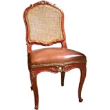 A Charming Louis XV Red Painted Side Chair