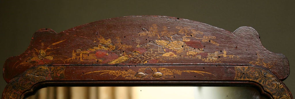 A Late Georgian Japanned Dressing Mirror