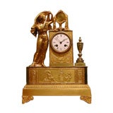 A Splendid French Empire Bronze Doré Clock