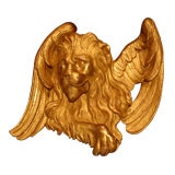 A Noble Rococo Style Venetian Carved Winged Lion