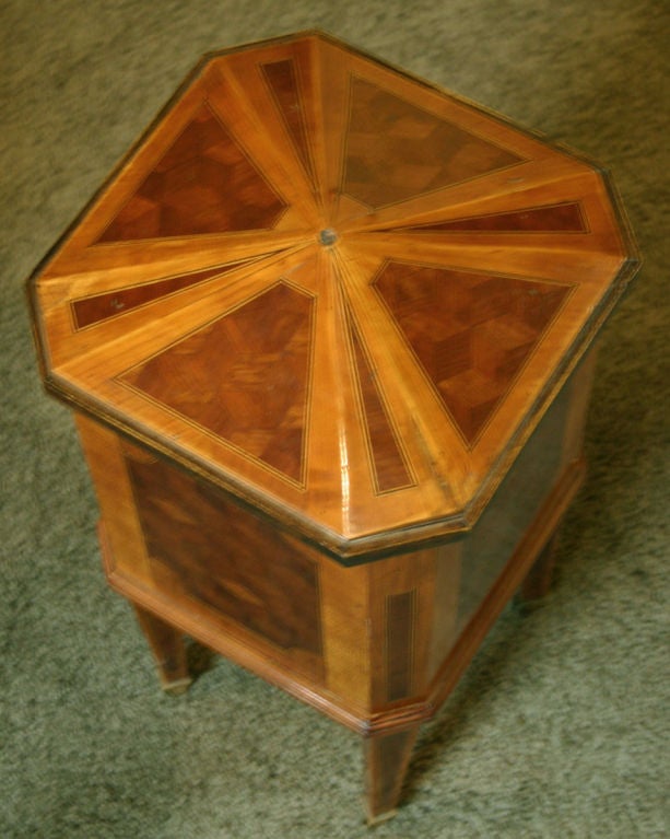 An Intricate Louis XVI Style Sewing Box on Stand