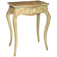 An Enchanting Rococo Style Painted Chinoiserie Dressing Table
