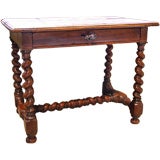 A Stately Louis XIII Walnut Side Table