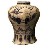 An Enchanting 17th Century Delft Polygonal Form Vase