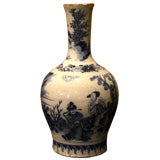 Antique A Delightful 17th Century Delftware Bottle-Shaped Vase