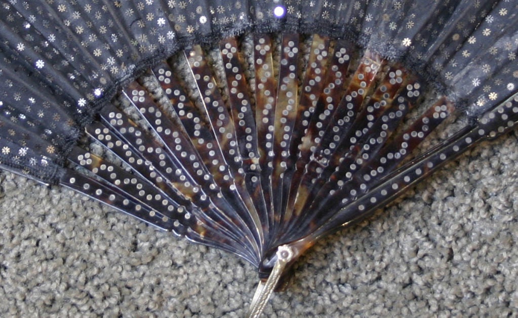 A Flirtatious Black Evening Hand Fan