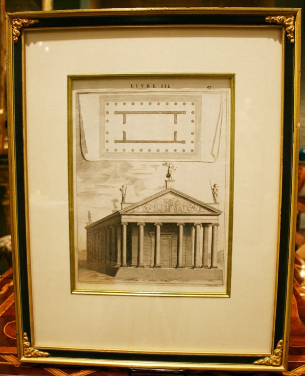 A Flemish Pair of 18th Century Architectural Engravings by Nicol