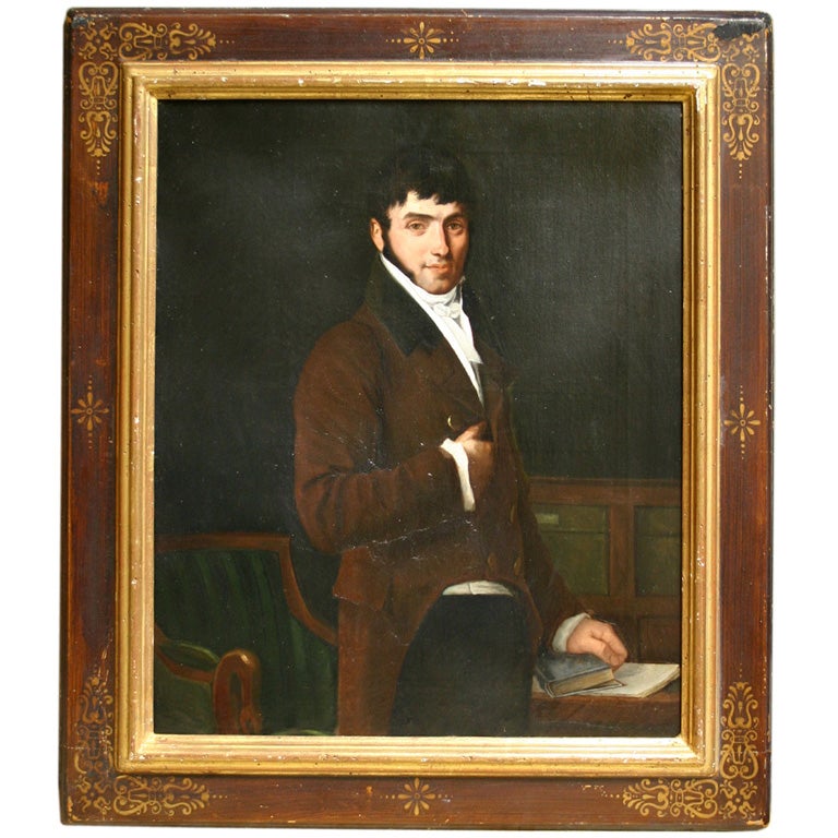 A 19th Century Oil Painting of an Aristocratic Man For Sale at 1stDibs