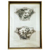 A French Etching of two Classical Scenes