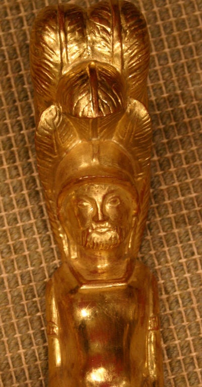 A Pair of Empire Style Gilt Wood Valance Holders