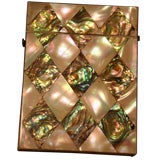 A Chic Mother of Pearl and Abalone Calling Card Case