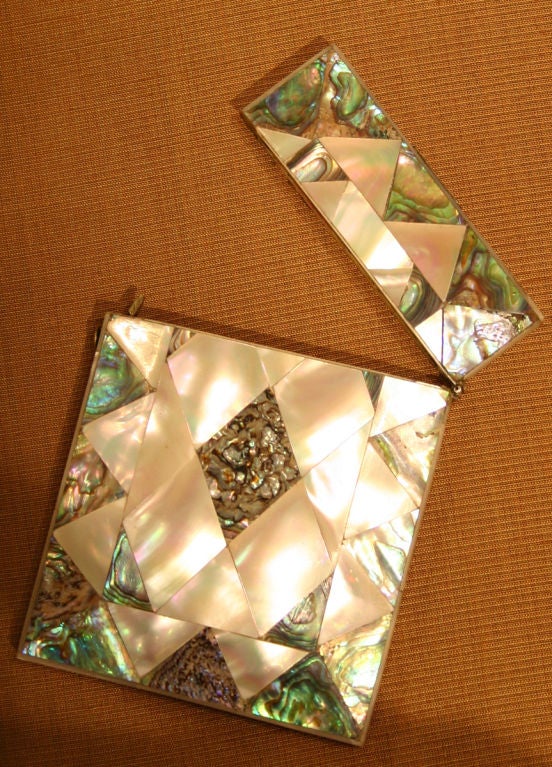 A Stylish Mother of Pearl and Abalone Calling Card Case