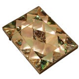 Antique A Stylish Mother of Pearl and Abalone Calling Card Case