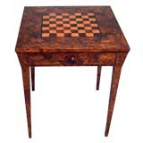 A Streamlined Art Deco Games Table of Burled Walnut