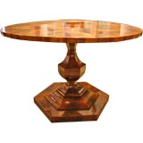 A Robust Biedermeier Walnut Center Table