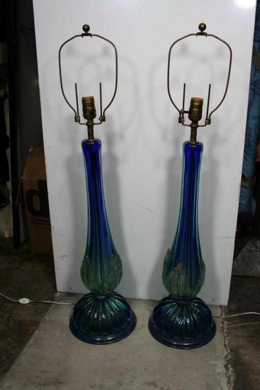 Pair of Murano Glass lamps