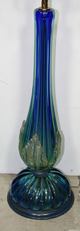 20th Century Pair of Murano glass Lamps For Sale