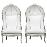 Pair of Louis XV style French Canopy or Hood Chairs