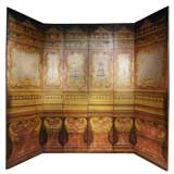 Magnificent Italian Renaissance-style Painted Six-Panel Screen