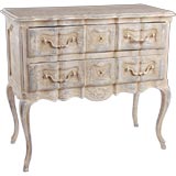 French Antique Painted "Sauteuse" Two-Drawer Provencal Chest