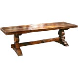 Country French Antique Walnut Farm Refectory Table