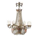 Unusual French Antique Beaded Ecclesiastical Chandelier