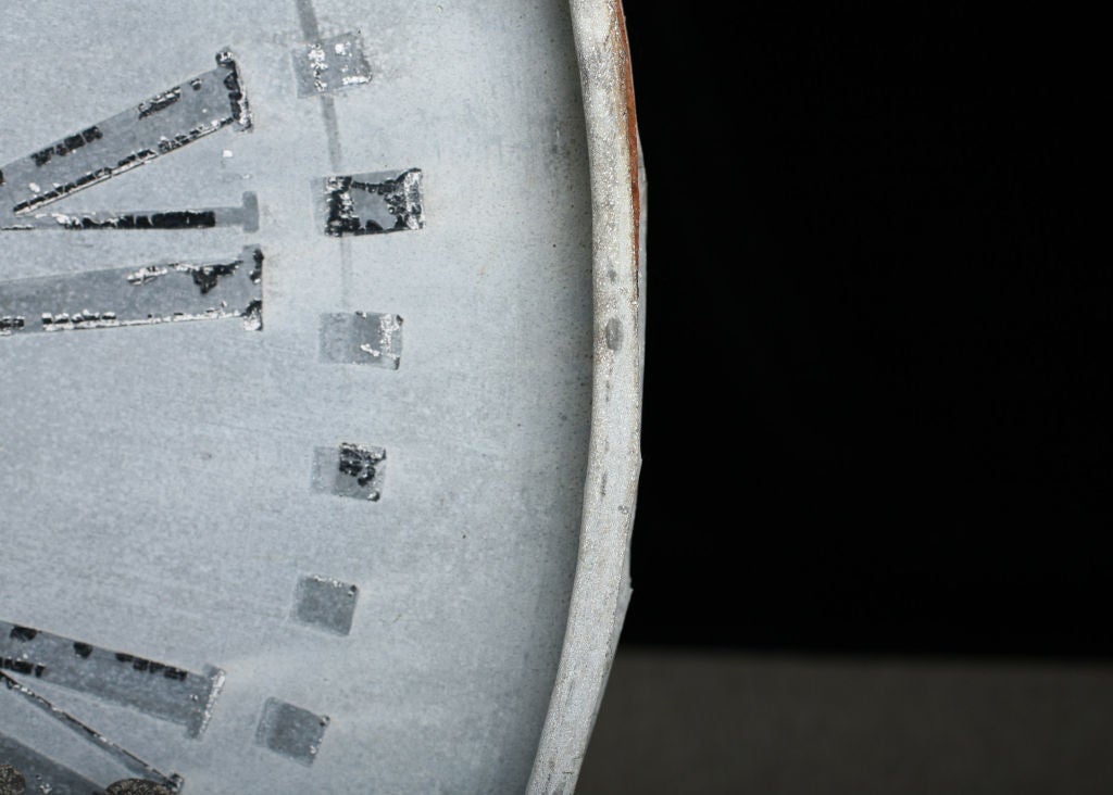French Antique 19th Century Zinc Bell Tower Clock Face