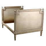 French Antique Louis XVI Style Painted Single Bed