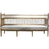 Swedish Antique Gustavian Painted Bench