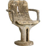 French Garden Antique Faux Bois Cement Armchair Circa 1920