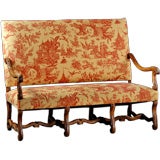 19th Century French Walnut Regence Style Canape Sofa