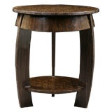 French Vintage Art Deco "Barrel" Side Table