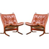 Pair INGMAR RELLING "Siesta" Chairs with Original Leather